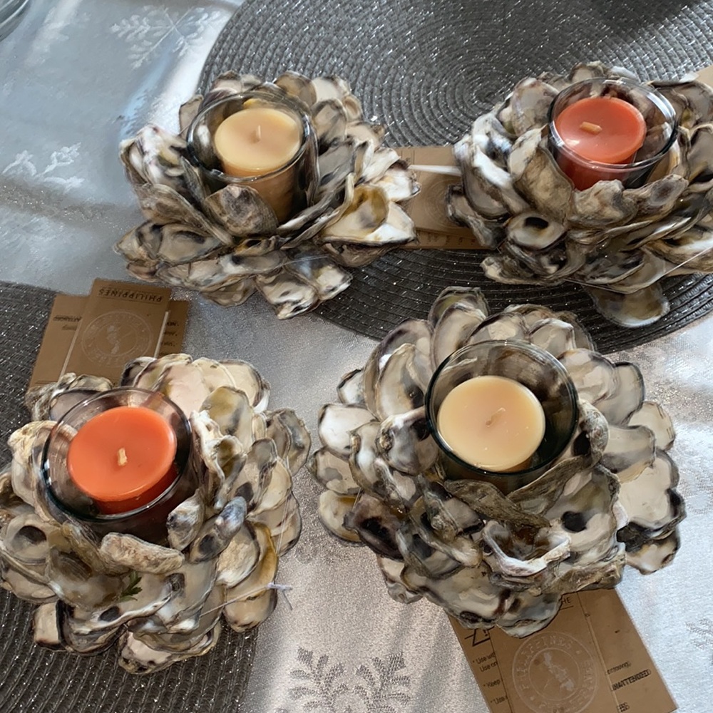 Philippines Shell candle holders